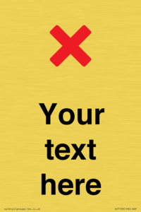 Custom plain background, red cross sign